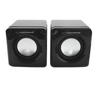 Enceintes PC ESPERANZA EP 111 Cube - Active - Noir - 2 Haut-parleurs - USB