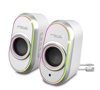 Enceintes PC Spirit of Gamer Fanatic 500 Artic, Compactes, Bluetooth + Jack, RGB