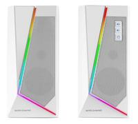 Mars Gaming Haut-parleurs MS7W – 10W, Subwoofer, 6 haut-parleurs, DSP, Jack 3.5mm & USB, Blanc