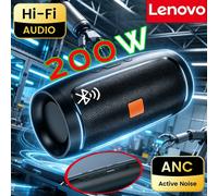 Enceintes sans fil portables Lenovo Bluetooth 5.4, TF, USB, FM, double haut-parleur, lecture stéréo, diffusion vocale, caisson de basses, boîte de son Green