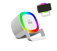 Enceintes Sans Fil pour la Maison | Dispositif de Musique avec Station de Charge Sans Fil - Petite Enceinte Nomade - pour Voyage Chambre Salon Bureau Étude Cuisine Chambre d'Étudiant Chevet Passionnés