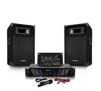 Enceintes sono Ibiza Sound DJ300-BT + HP 500W Mixer 735 Kg MR ENTERTAINERMicro dynamique unidirectionnelBande passante: 100 - 10000 HzSensibilité: -75 dBInverseur marche/arrêtRaccord micro par fiche X