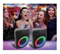 Enceintes Stéréo Bluetooth - iParty - Modèle iParty - Micro Inclus - Effets Lumineux - TWS
