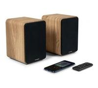 Enceintes Thomson WS602DUO Cosy Stéréo Puissance Musicale Sonore 100 Watts avec Télécommande Bois Jaune G