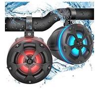 Pyle PLUTV44BTR Haut-parleurs Tout-Terrain étanches 2 Voies 10,2 cm 800 W Système de Haut-parleurs Tour de Wakeboard de qualité Marine avec lumières RVB et télécommande, Haut-Parleur Audio stéréo