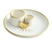 Encens 4 en 1 Palo Santo Holder Ceramic 6x1,8 Pouces Saute Porte-encens décoratif pour la Maison Temple Yoga, Porte-encens