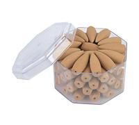 Encens à Contre-Flux en Forme De Cônes 70pcs Encens De Cônes à Contre-Flux Odeur de Rose Lys Osmanthus Bois de Santal Agarwood Ambrosia Absinthe pour Porte-Brûleur d'Encens (Ambrosia)