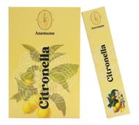 Encens Anemone - 100% Naturel & Artisanal | Parfum Frais et Purifiant (12 boîtes, Citronelle)
