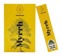 Encens Anemone - 100% Naturel & Artisanal | Parfum Frais et Purifiant (12 boîtes, Myrrhe)