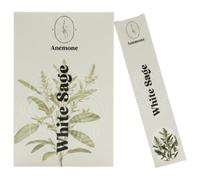 Encens Anemone - 100% Naturel & Artisanal | Parfum Frais et Purifiant (12 boîtes, Sauge Blanche)