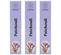 Encens Anemone - 100% Naturel & Artisanal | Parfum Frais et Purifiant (3 boîtes, Patchouli)
