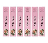 Encens Anemone - 100% Naturel & Artisanal | Parfum Frais et Purifiant (6 boîtes, Rose Sauvage)