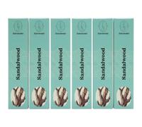 Encens Anemone - 100% Naturel & Artisanal | Parfum Frais et Purifiant (6 boîtes, Sandalwood)