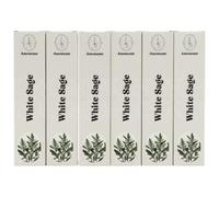 Encens Anemone - 100% Naturel & Artisanal | Parfum Frais et Purifiant (6 boîtes, Sauge Blanche)