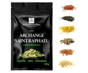 Encens Archanges St Raphaël résine Sacré & Authentique en Grain 100 GR pour Fumigation Brule Parfum ou Encensoir Clarté de L'Aura, Longévité, Pouvoirs des guérisseurs - Alternative Encens Baton-Cone