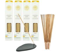 Encens Aromathérapie Citron 100 bâtonnets avec porte-encens en stéatite