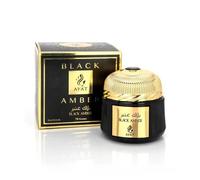 AYAT PERFUMES - Encens Oriental 70 g Parfum d'Ambiance Dubaï - Bakhoor Bakhour Maison ou Bureau Fabriqué à Dubaï (Black Amber)