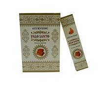 Encens Ayurvedic Masala Incence PALO SANTO 12 Boîtes de 15 Bâtonnets
