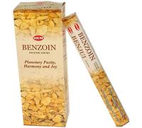 Encens benzoin 6 boites x 20 pieces Inde Original HEM + Porte encens vert offert
