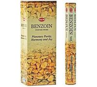 Encens - Benjoin - Fait main - 6 boîtes - 120 bâtons - Odeur florale et épicée