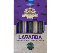 Encens Bio ULLAS - Bâtonnets d'encens Faits à la Main - 100% Naturel - 25g x 12 = 300g (Lavende)