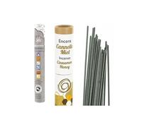 Encens Cannelle-Miel-Fenouil 30 bâtonnets + encens ayurvédique 14 bâtonnets