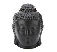Encens de Travail Manuel Tête de Bouddha Noir en Forme de Brûleurs à Huile Essentielle Diffuseur Bougeoir Porte-Encens Parfum de Maison Artisanat Encens Ornamenet