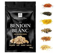Encens Djaoui Blanc résine 100% Naturel et Authentique en Grain 100gr pour Fumigation Brule Parfum ou Encensoir Concentration - Argent - Relaxation - Mauvais Oeil - Alternative Encens Baton-Cone