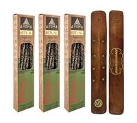 Encens Eau de Floride | Pack 3 Boîtes Aroma Rituel de 8 Bâtonnets chacune + 1 Plaque Porte-Encens | Aromasenses | Encens Naturel, Biologique et Écologique | sans Toxiques