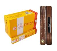 Encens Golden Nag Temple. Lot de 12 boîtes de 15 g chacune.