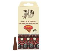 Encens Green Tree Native Soul Sauge Blanche & Sang de Dragon Cônes Backflow