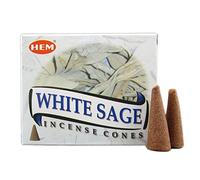 Encens Hem cônes - White Sage ou Sauge Blanche - Lot de 12 boites de 10 cônes - Livraison gratuite