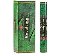 Encens Hem Eucalyptus - Lot de 100 bâtonnets d'encens Indiens - 5 Tubes de 20 bâtons
