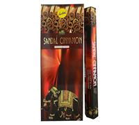 Encens indien Sree Vani Bois de Santal et Cannelle 120 Bâtonnets 6 boîtes de 20 bâtonnets Pack économique Accessoires de maison Parfums d'ambiance