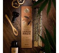 Encens Lemon Haze Grow Cannabis - 6 Bâtonnets Artisanaux Naturels | Parfum d'Agrumes Énergisant, Aux Fruits, Avec Terpènes de Chanvre, Méditation et Clarté Mentale, Bien-Être