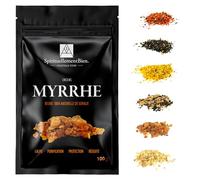 Encens Myrrhe Rouge résine 100% Naturel et Authentique en Grain 100gr pour Fumigation Brule Parfum ou Encensoir Purification - Protection - Calme - Réussite - Alternative Encens Baton-Cone
