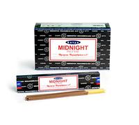 Satya Bâtons d'encens Nag Champa Midnight – 15 g – Lot de 12 boîtes