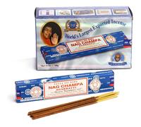 Encens Nag Champa - POLYFLAME - Lot de 12 boîtes - 15 g par boîte - Parfum Nag Champa - Fleur de Michelia Champaka