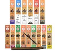 Encens naturel écologique, sans substances toxiques, comprend : Palo Santo Sauge blanche, cannelle, lavande, méditation, rude, aromathérapie + brûleur 12 x 18 g