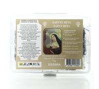 Encens Naturel en Grains de Sainte Rita avec prière - Boîte 50g - Encens en Grains - Culte Chrétien en