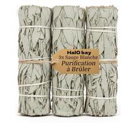 Encens Naturel Sauge Blanche à brûler Feuilles Séchées Pures sans Additifs Bâtons Cylindriques 10cm pour Méditation Yoga Nettoyage Énergétique Rituels Spirituels Relaxation Bien Être désodorisant