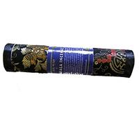 Encens Noir Mahakala Bhoutan - Véritable Commerce Équitable Roullé Manuellement Encens Dhoop Joli Emballage - Contient Environ 21 bâtonnets, Chaque bâton est Environ 20 cm