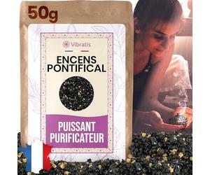 Encens Pontifical en Grain 50g Qualit Puissant pour Purification, Protection, Élévation du Niveau Vibratoire | Connexion à sa Part Divine | Encens d'Église