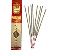 Encens Sahumerio Sauge Blanche et Sang de Dragon Mystic Spirits Pouvoir et Bonne Fortune - 8 bâtons artisanaux HOSTENATURA
