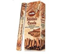 Encens santal et cannelle AUM Fragrances - Boîte de 6 boîtes d'encens de 20 bâtonnets - Bonne chance, spiritualité, harmonie - HOSTENATURA