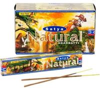 Encens SATYA - Natural - Bâtonnets d'Encens Naturels - 12 Boîtes d'encens de 15g