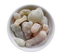 Encens supérieur Hojari Oman 2ème degré - Boswellia Sacra 1er choix - Grands morceaux naturels blanches, argent à fumer - Encens de qualité supérieure (25 g)