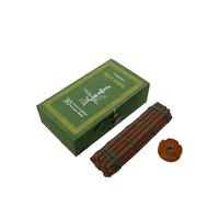 Encens tibétain basilic sacré dans une boîte en papier Lokta avec support en bois (basilic sacré)