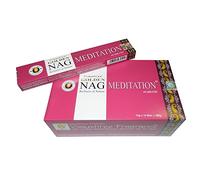 Encens Vijayshree Golden Nag Meditation 12 boîtes Bâtonnets d'encens indiens