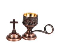 Encensoir de Table en Fer Rouge, Brûleur de Parfum Intérieur | Surface Lisse, Belle Finition, Usage Lecture et Yoga, Pièce Décorative de Bureau, Style Artisanal Vintage